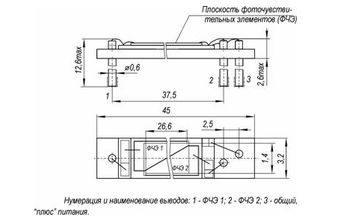 КЧФ-1-29Р - Кремниевый однокоординатный «разрезной» фотодиод